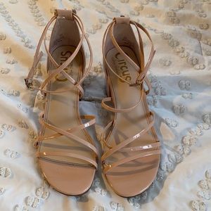 Circus by Sam Edelman.  Heeled sandals pinkish nude size 8 strappy block heel.